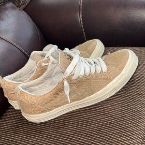 Distressed Converse One Star OX x Golf Le Fleur Burlap Shoes Mens